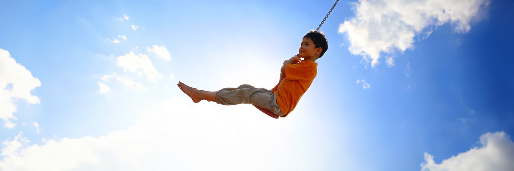 boy on swing